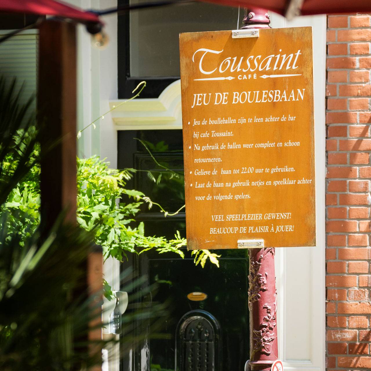 Cafe Toussaint AmsterdamJeu De Boulesbaan